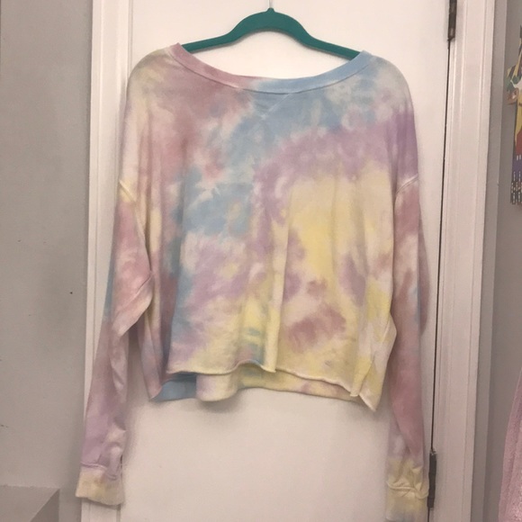 cropped tie dye sweatshirt - Picture 1 of 3